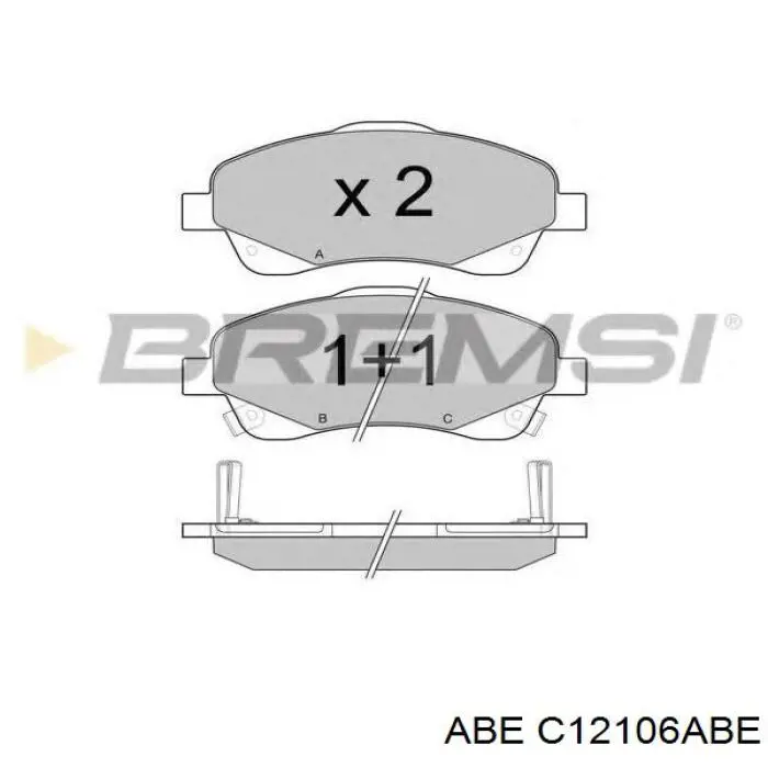 Тормозні колодки ABE C12106ABE