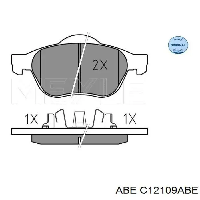 Гальмівні колодки ABE C12109ABE ціна, від 24.89 USD