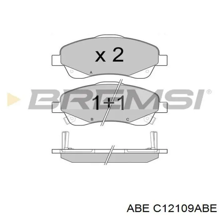 Купити C12109ABE ABE Колодки гальмівні передні, дискові