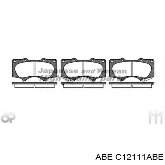 Гальмівні колодки ABE C12111ABE ціна, від 23.99 USD