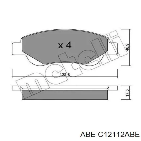 Купити C12112ABE ABE Колодки гальмівні передні, дискові