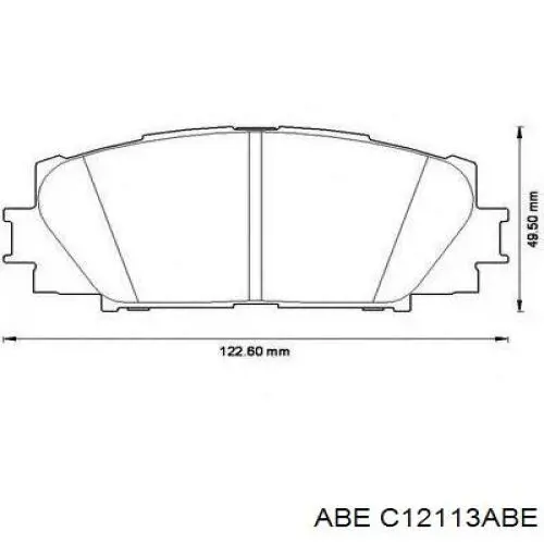 Гальмівні колодки ABE C12113ABE ціна, від 16.86 USD