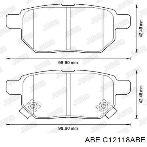 Купити C12118ABE ABE Задні колодки