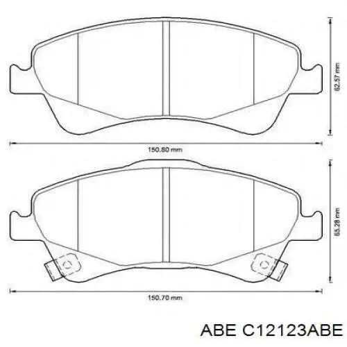 Передні тормозні колодки C12123ABE ABE