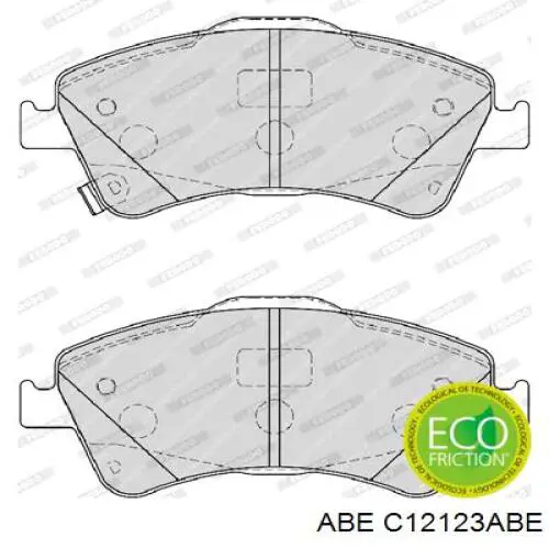 Купити C12123ABE ABE Колодки гальмівні передні, дискові