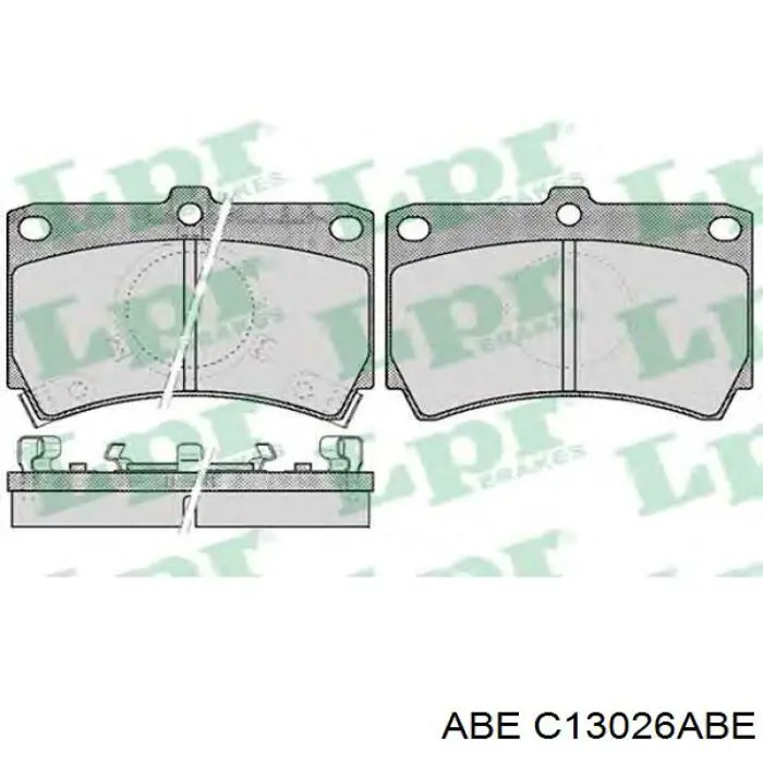 Гальмівні колодки ABE C13026ABE ціна, від 18.64 USD