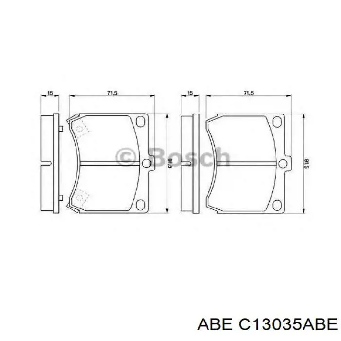 Купити C13035ABE ABE Колодки гальмівні передні, дискові