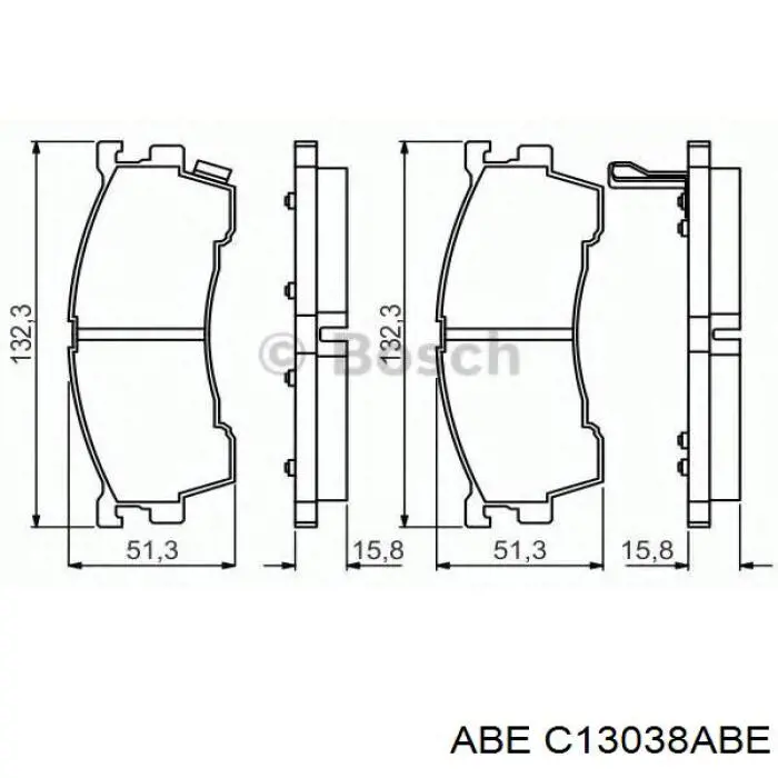 Купити C13038ABE ABE Колодки гальмівні передні, дискові