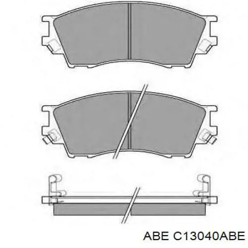 Гальмівні колодки ABE C13040ABE ціна, від 22.71 USD