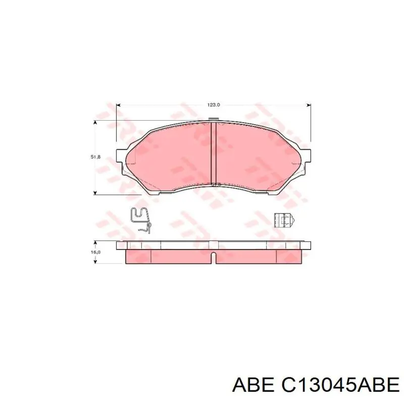 Купити C13045ABE ABE Колодки гальмівні передні, дискові