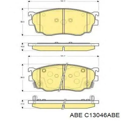 Купити C13046ABE ABE Колодки гальмівні передні, дискові