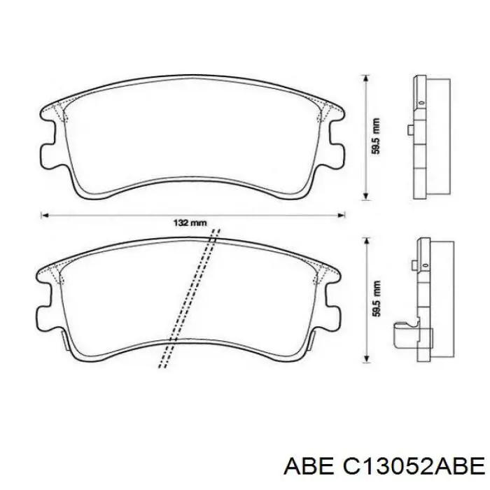 Гальмівні колодки ABE C13052ABE ціна, від 18.48 USD