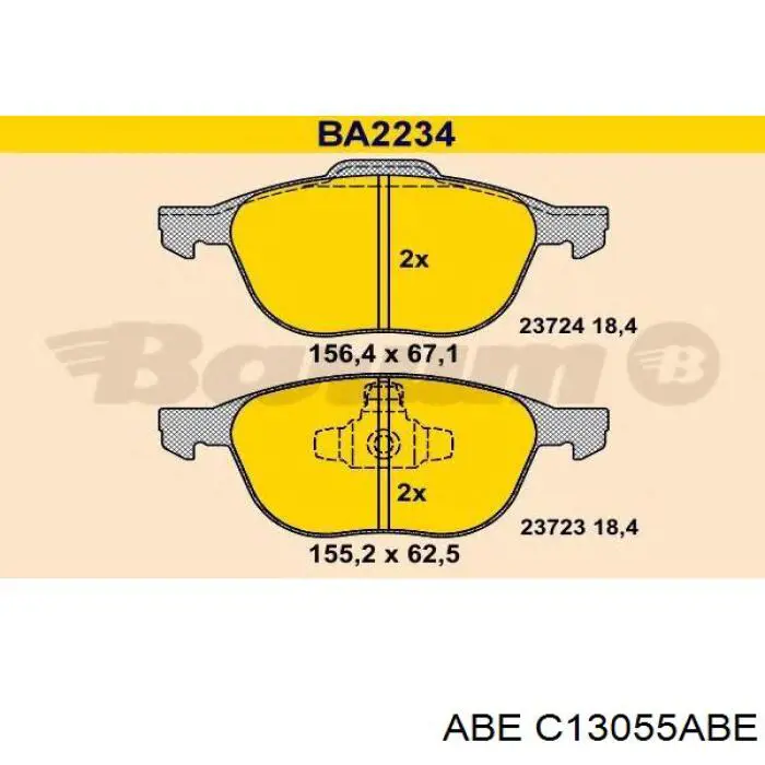 Передні тормозні колодки C13055ABE ABE