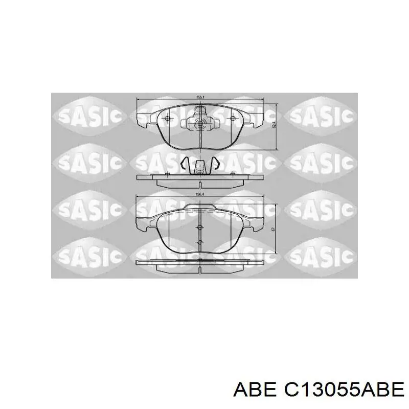 Гальмівні колодки ABE C13055ABE ціна, від 19.42 USD