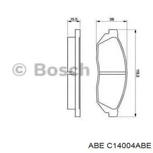 Гальмівні колодки ABE C14004ABE ціна, від 13.74 USD