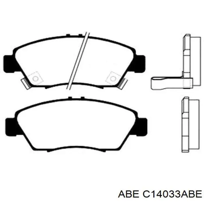 Передні тормозні колодки C14033ABE ABE