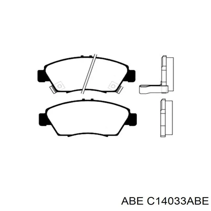 Гальмівні колодки ABE C14033ABE ціна, від 14.57 USD