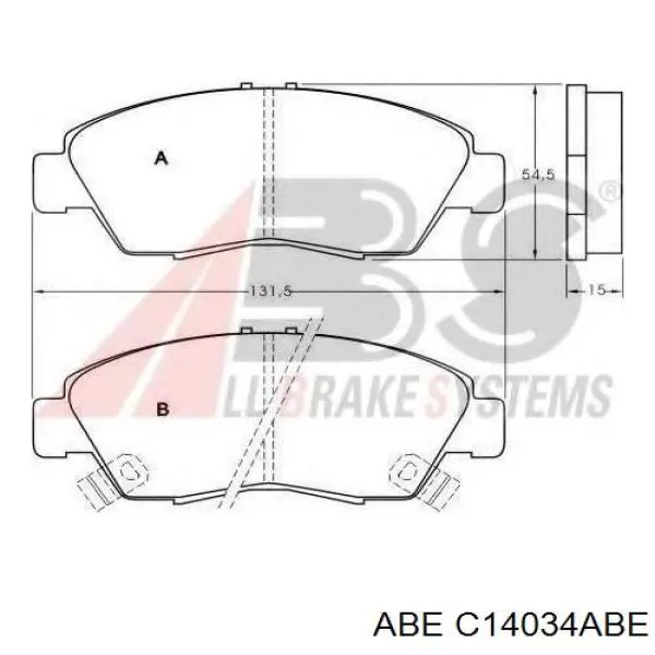 Передні тормозні колодки C14034ABE ABE