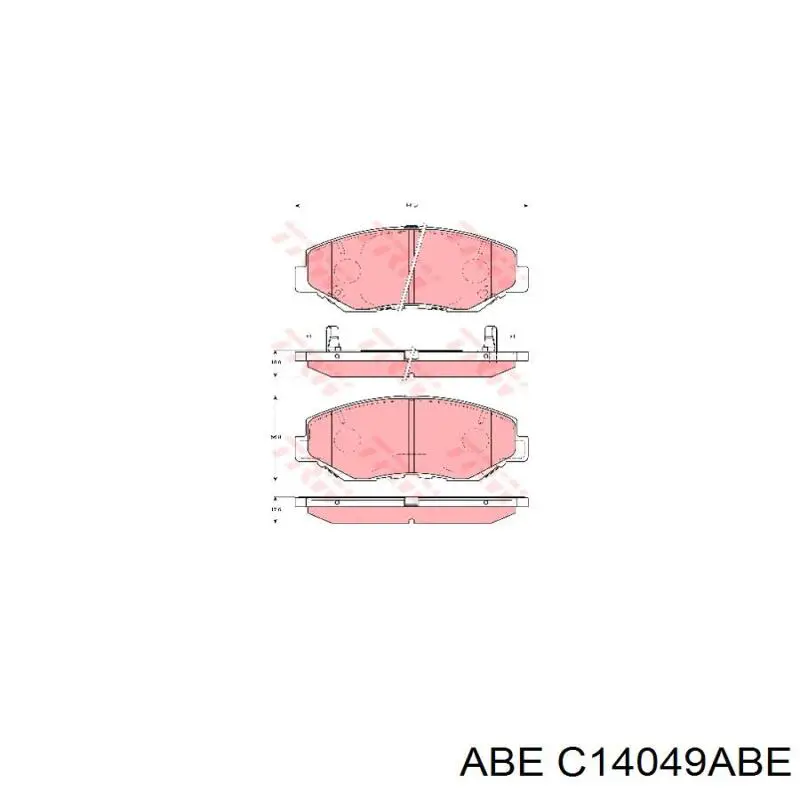 Гальмівні колодки ABE C14049ABE ціна, від 19.14 USD