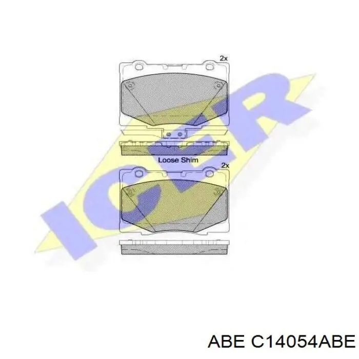 C14054ABE ABE Передні гальмівні колодки