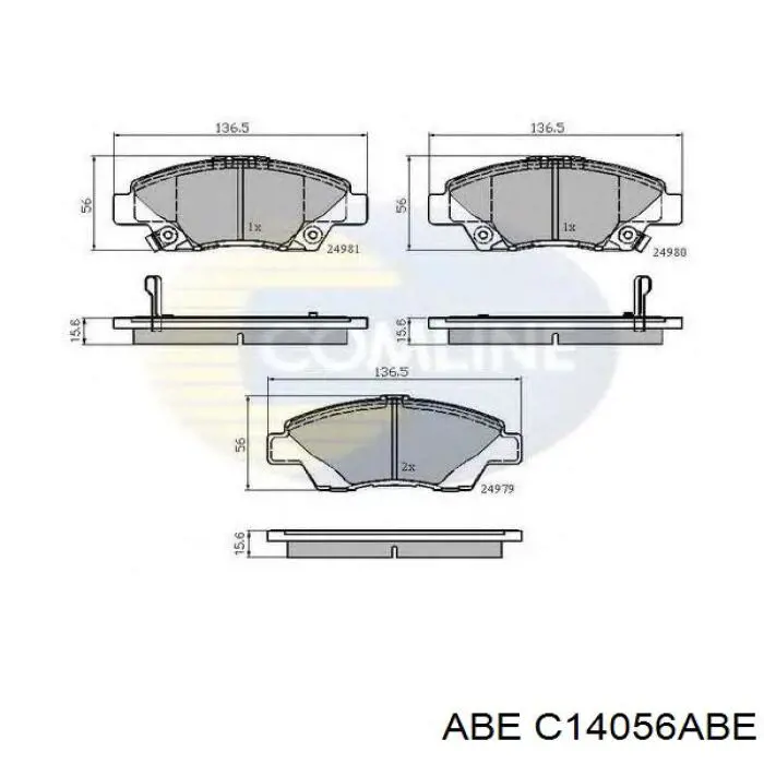 Передні тормозні колодки C14056ABE ABE