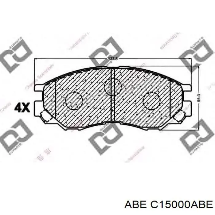 C15000ABE ABE колодки гальмівні передні, дискові