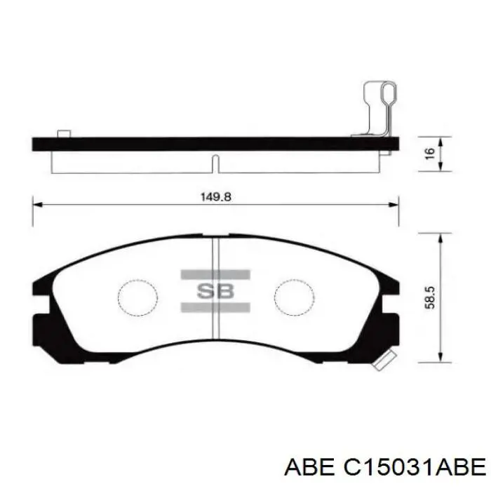 Тормозні колодки ABE C15031ABE
