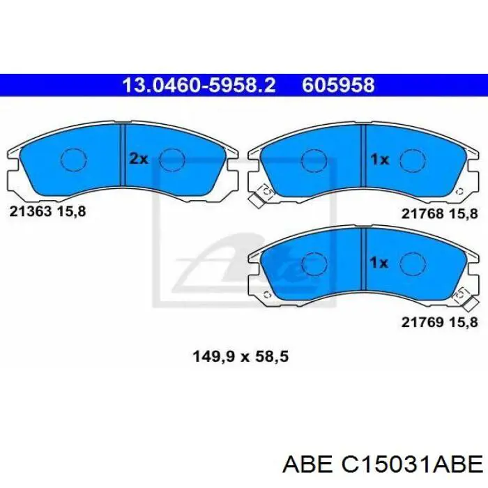 Купити C15031ABE ABE Колодки гальмівні передні, дискові