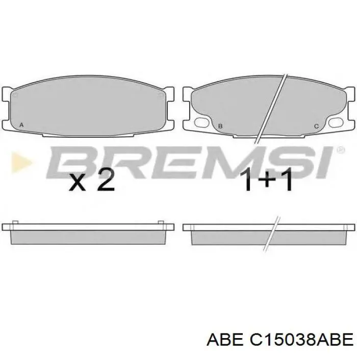 Купити C15038ABE ABE Колодки гальмівні передні, дискові