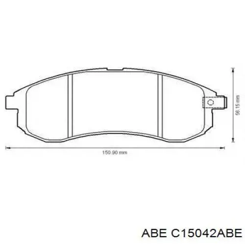 Купити C15042ABE ABE Колодки гальмівні передні, дискові
