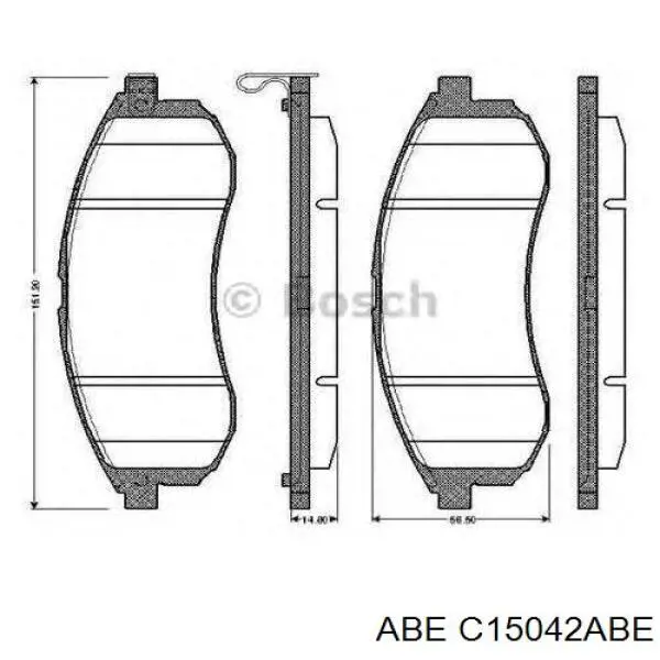 C15042ABE ABE Передні гальмівні колодки