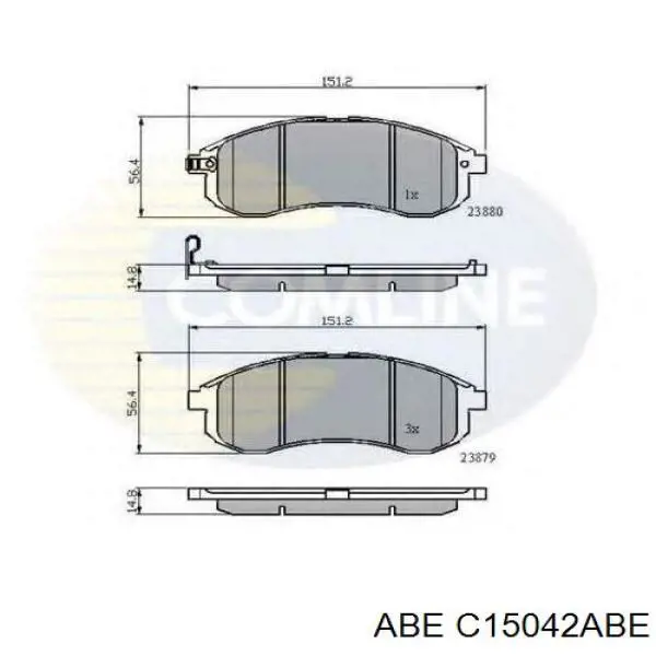 Гальмівні колодки ABE C15042ABE ціна, від 20.32 USD