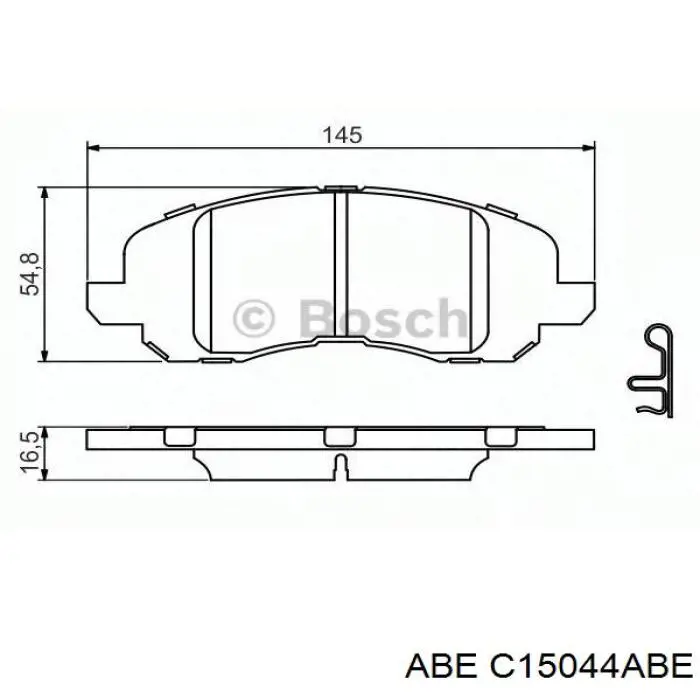 Передні тормозні колодки C15044ABE ABE