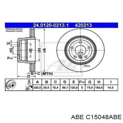 Гальмівні колодки ABE C15048ABE ціна, від 18.24 USD