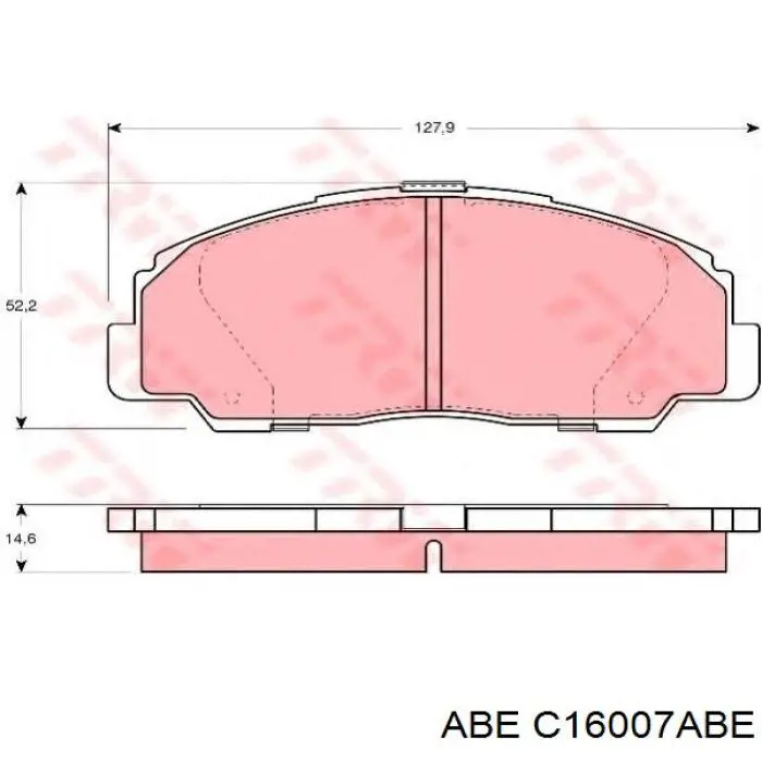 Колодки гальмівні передні, дискові C16007ABE ABE