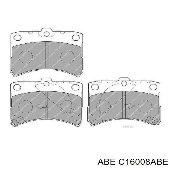 C16008ABE ABE колодки гальмівні передні, дискові