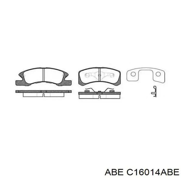 C16014ABE ABE колодки гальмівні передні, дискові
