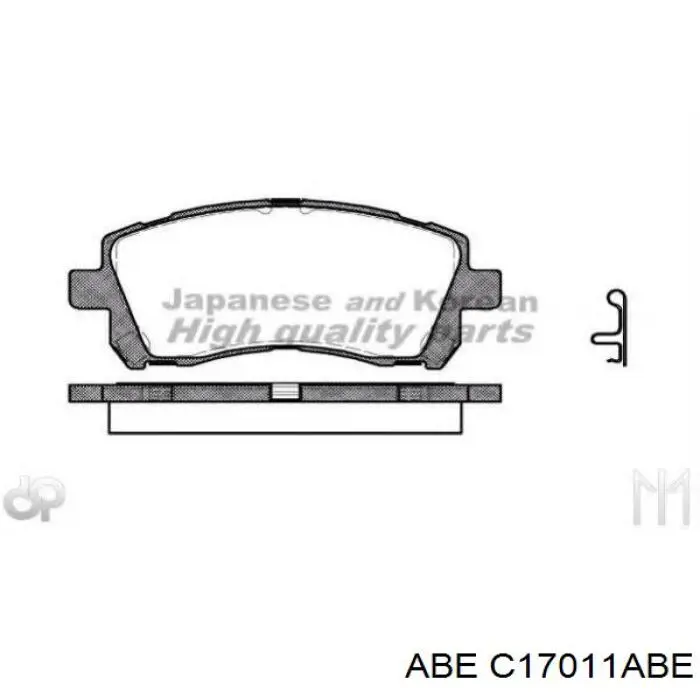 C17011ABE ABE колодки гальмівні передні, дискові