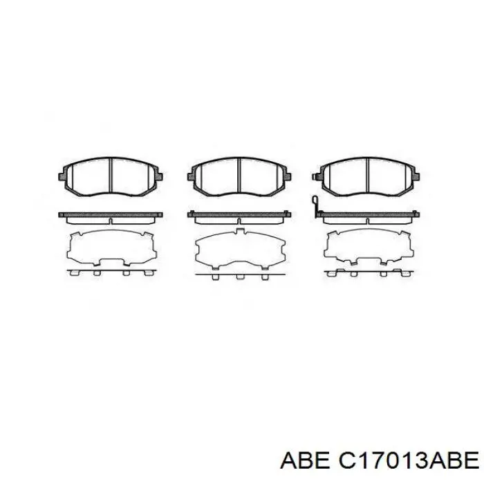 Передні тормозні колодки C17013ABE ABE