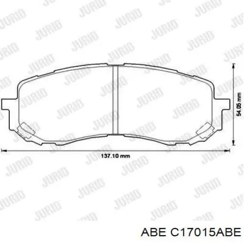 Гальмівні колодки ABE C17015ABE ціна, від 23.97 USD