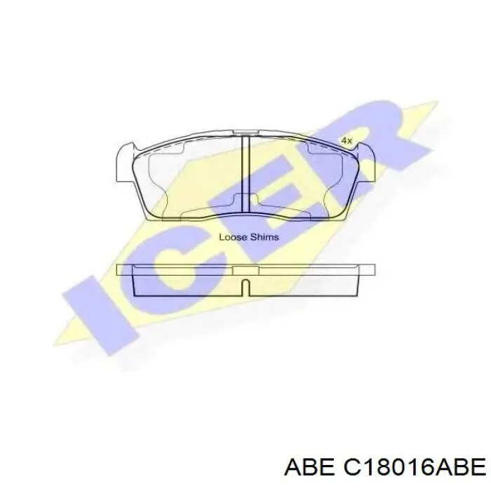 C18016ABE ABE Передні гальмівні колодки
