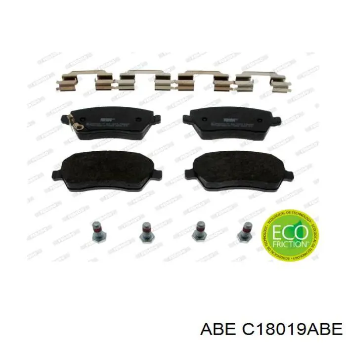 Гальмівні колодки ABE C18019ABE ціна, від 17.87 USD