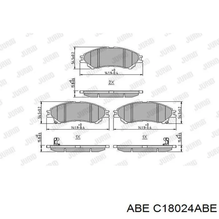 Гальмівні колодки ABE C18024ABE ціна, від 30.01 USD