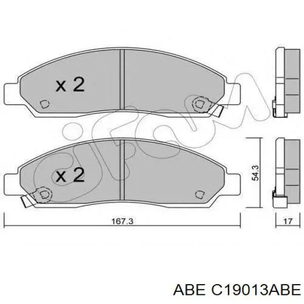 Гальмівні колодки ABE C19013ABE ціна, від 22.29 USD