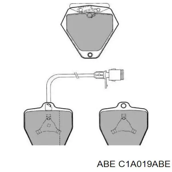 Передні тормозні колодки C1A019ABE ABE