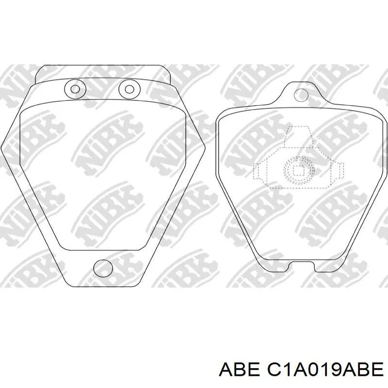 Тормозні колодки ABE C1A019ABE