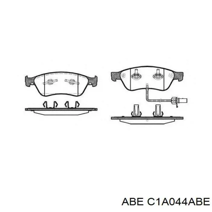 Гальмівні колодки ABE C1A044ABE ціна, від 41.04 USD