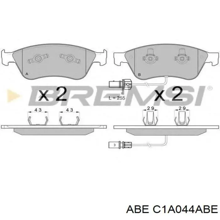 Купити C1A044ABE ABE Колодки гальмівні передні, дискові