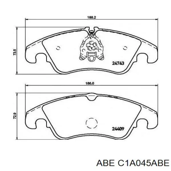 Передні тормозні колодки C1A045ABE ABE