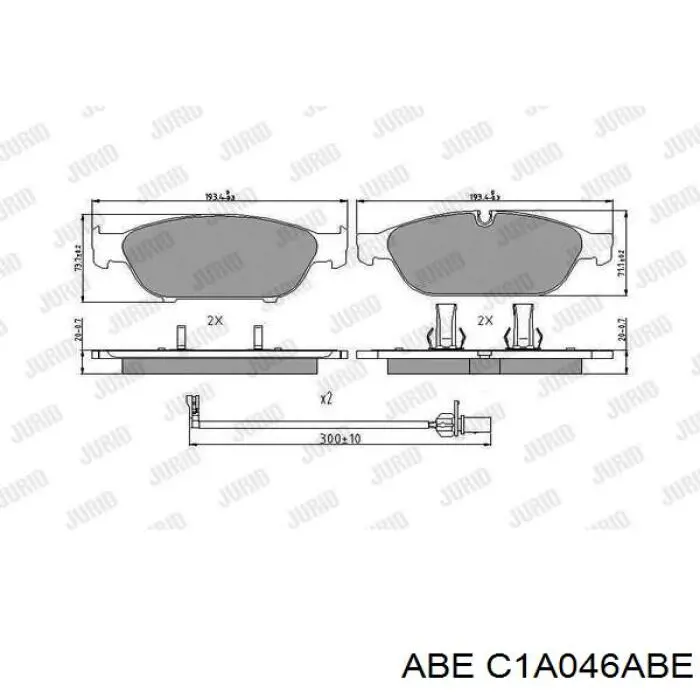 Передні тормозні колодки C1A046ABE ABE